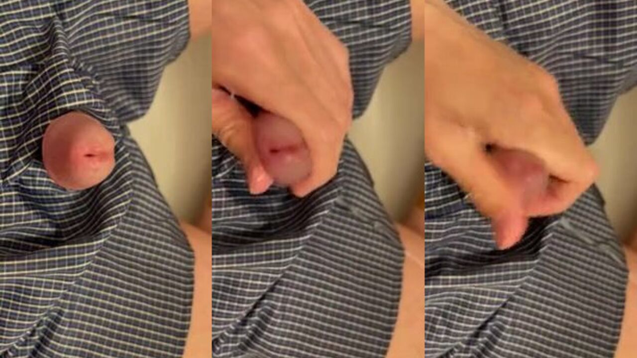 Watch this Asian guy get a self-handjob and a rubdown for his tiny dick