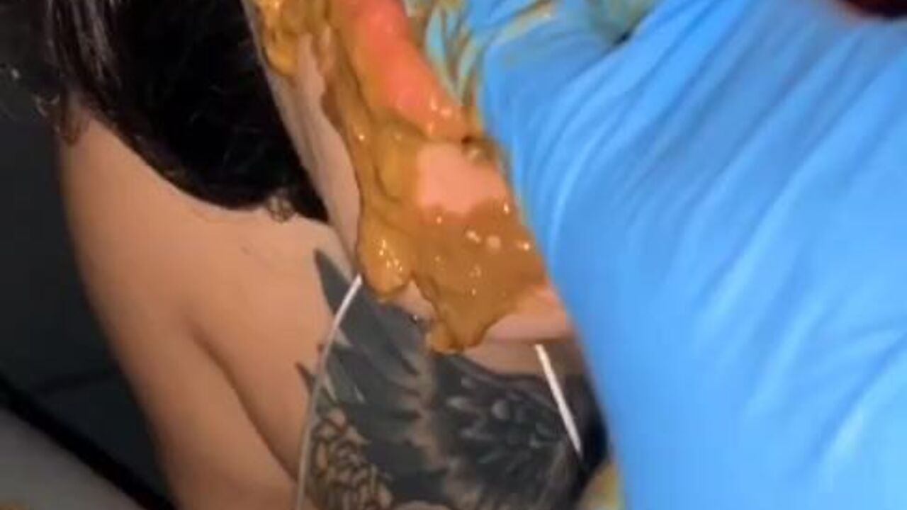 Watch this filthy slut devour a human toilet and spit it out like a whore