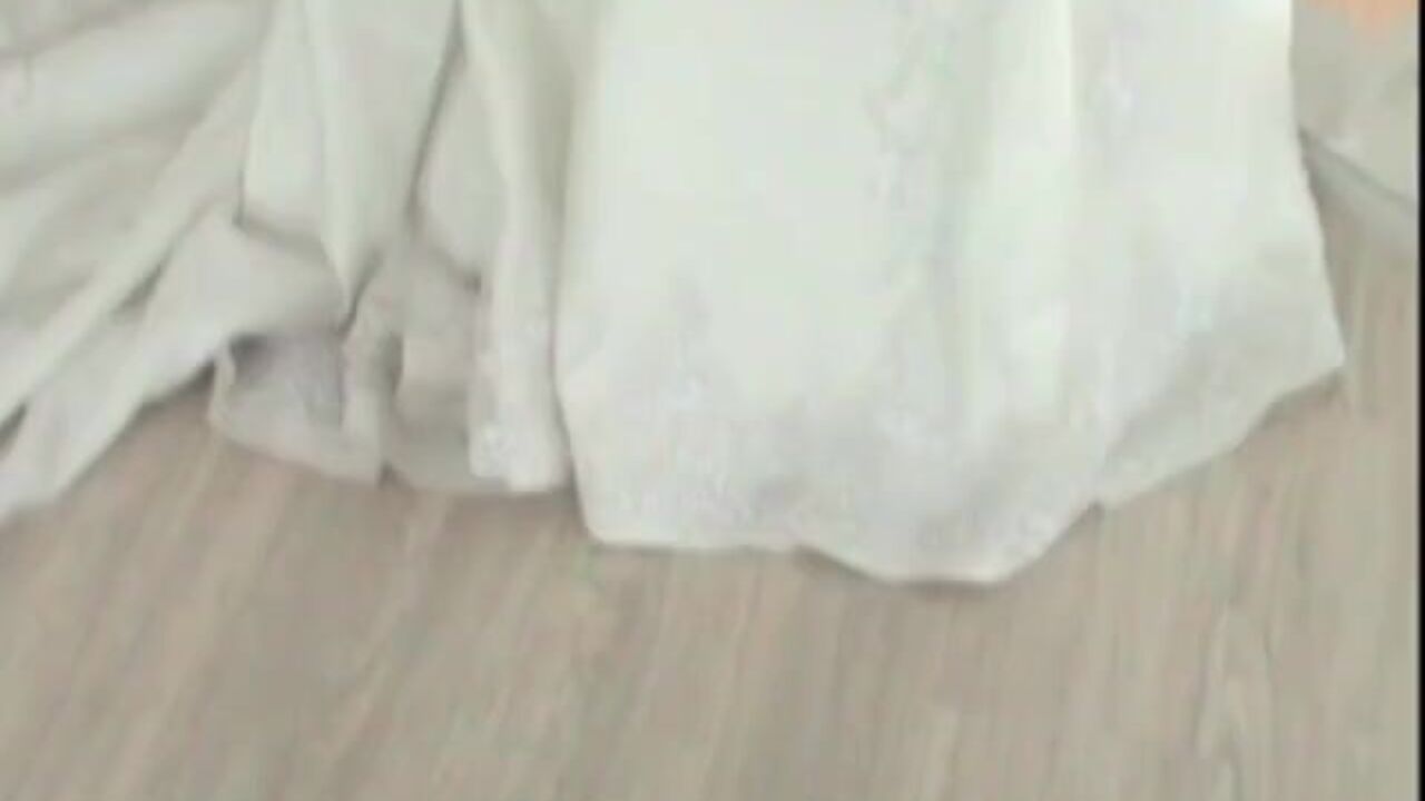 Japanese wedding bride gets her face splattered with hot scat