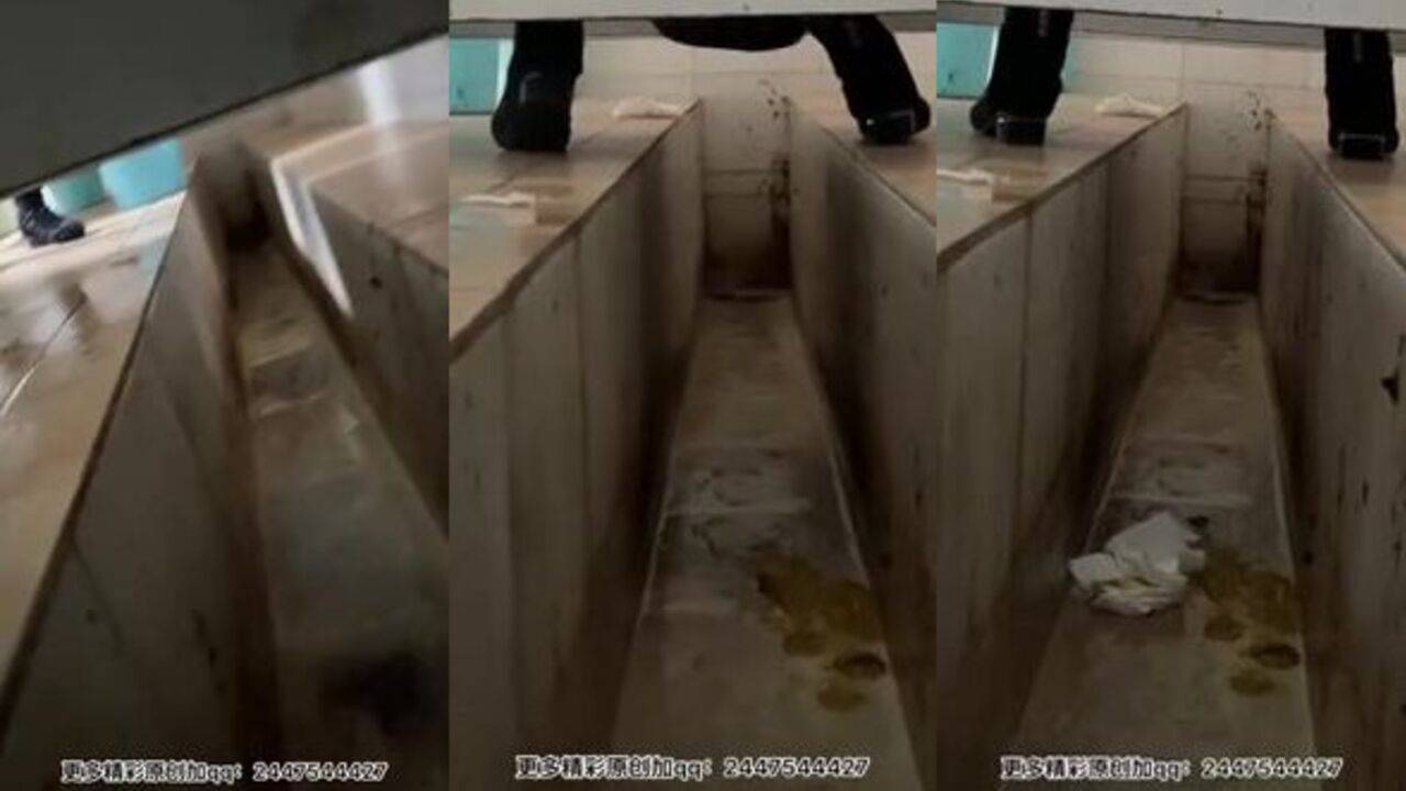 Chinese slut peeps on her toilet and gets a heavy peep from the girl defecating in it