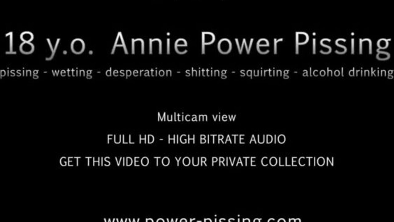 Annie's filthy cravings: pissing, shitting, and more!