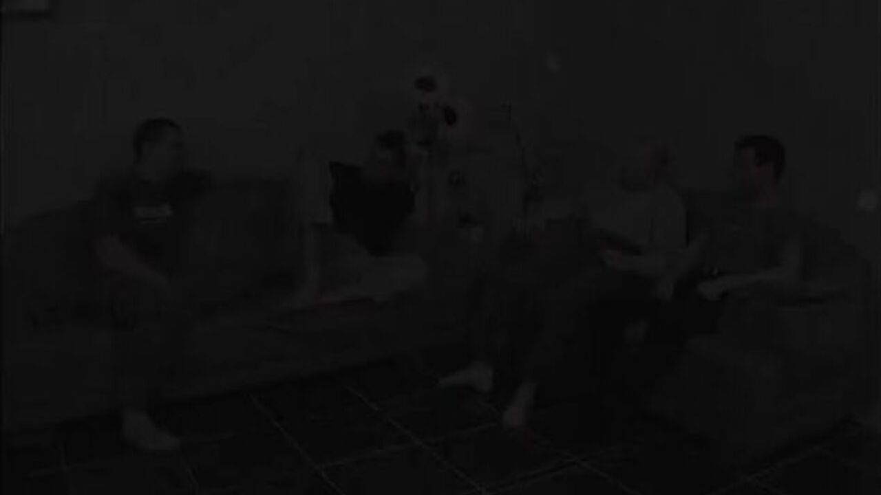 Watch this dirty slut get drenched in pee and scat while getting her big tits fucked in a classic orgy