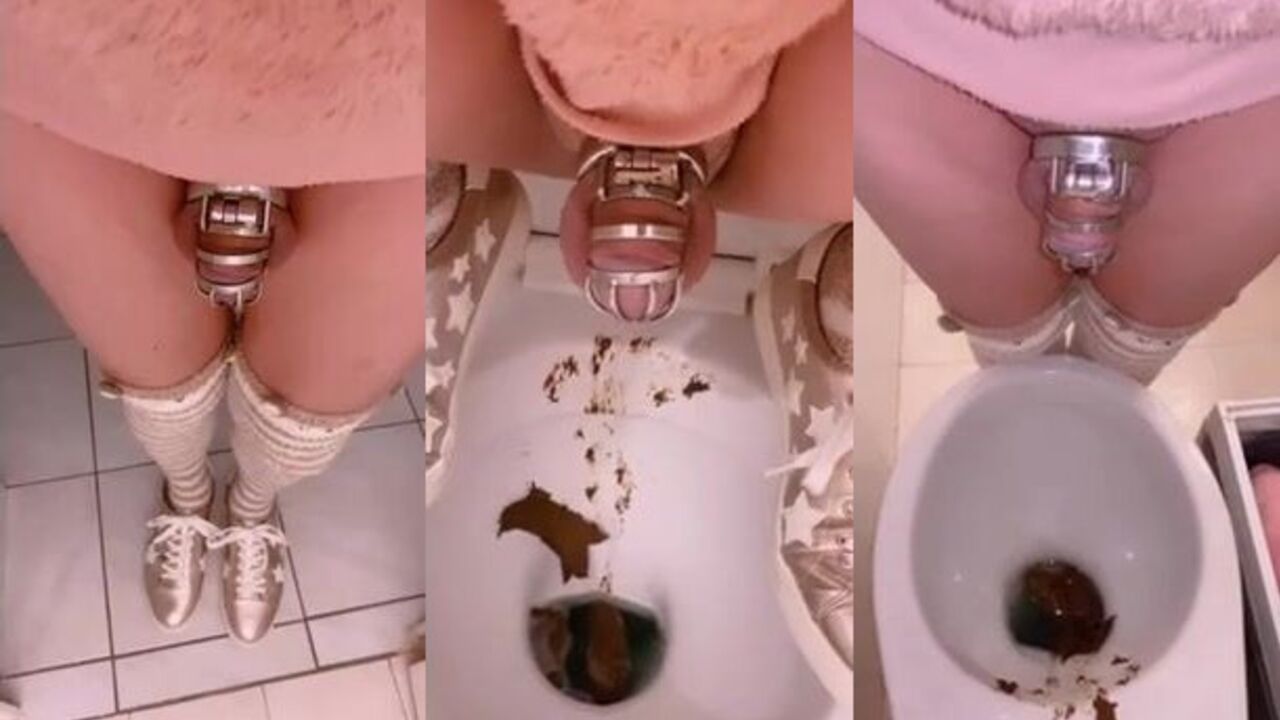 I missed my mark, but I sure did it in this kinky chastity sesh