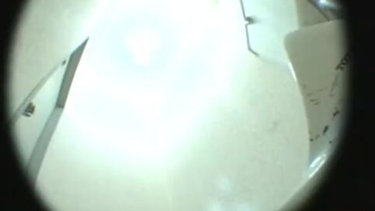 Watch this kinky girl scat in public toilet for a voyeuristic thrill