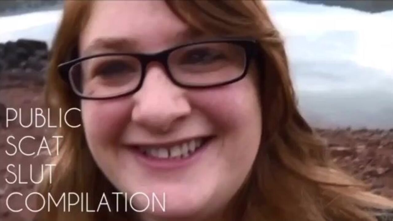 Samantha's public display of her scat gets her face covered in cum