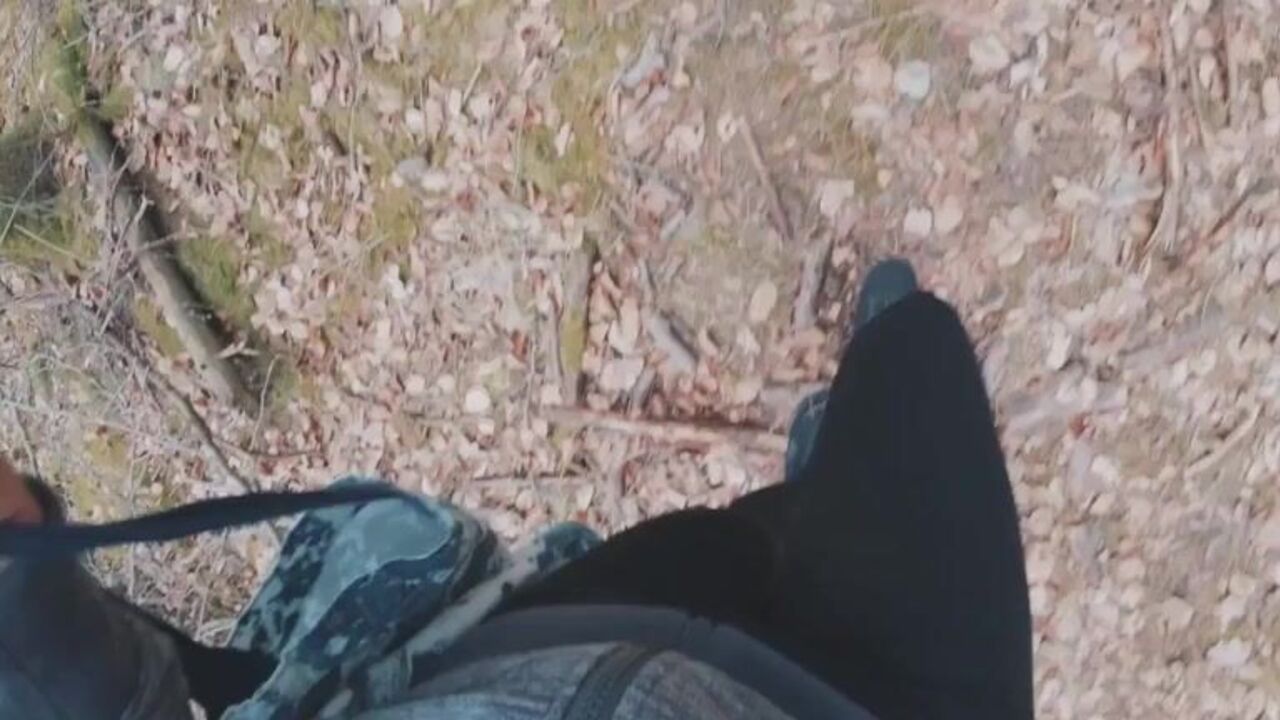 Watch this filthy scat slave get her scat pumped in the woods