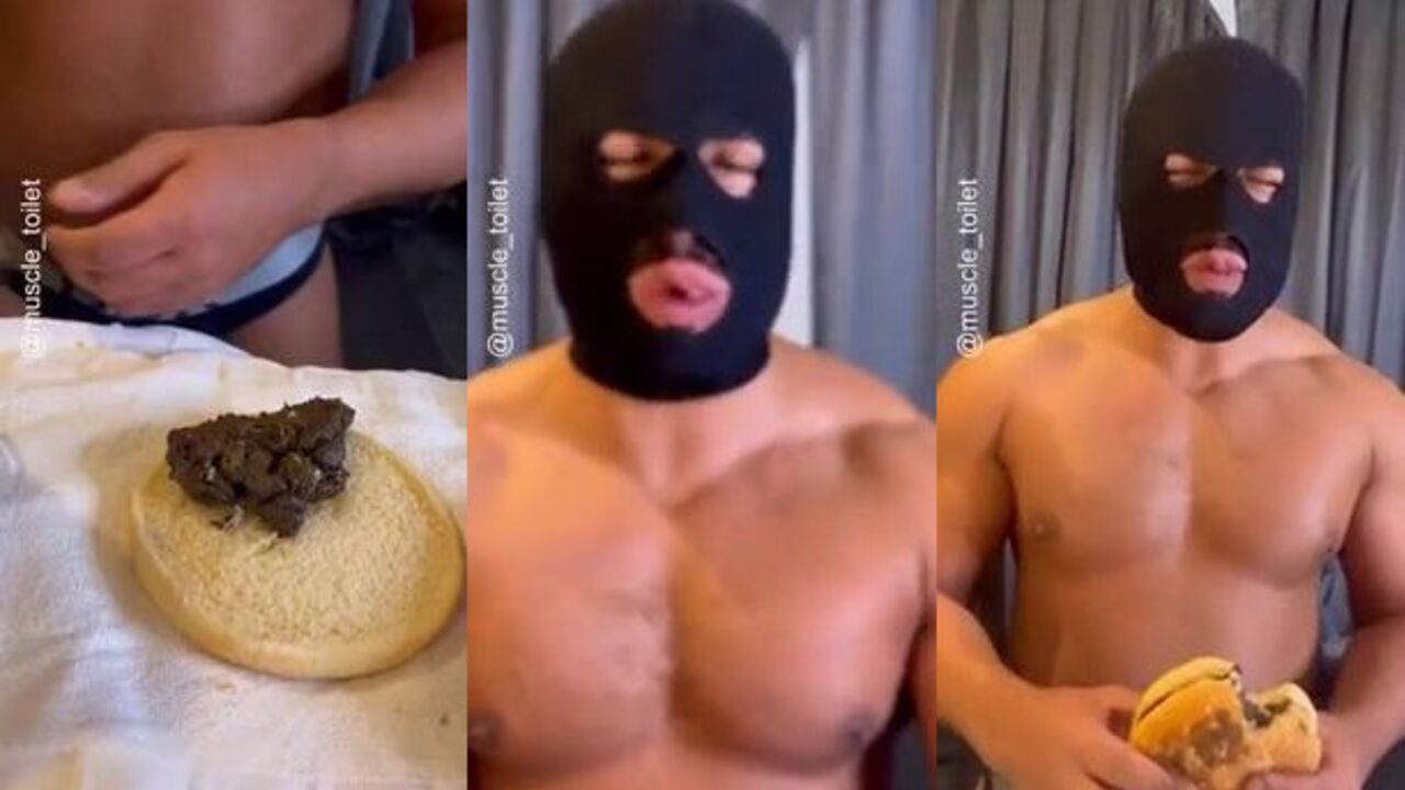 Watch this kinky scat pornstar devour every last drop of his delicious load