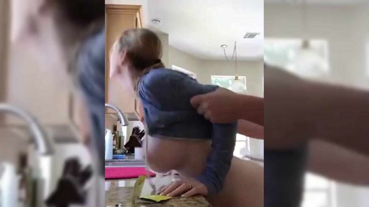 Watch this busty babe get fingered and pounded from behind on camera