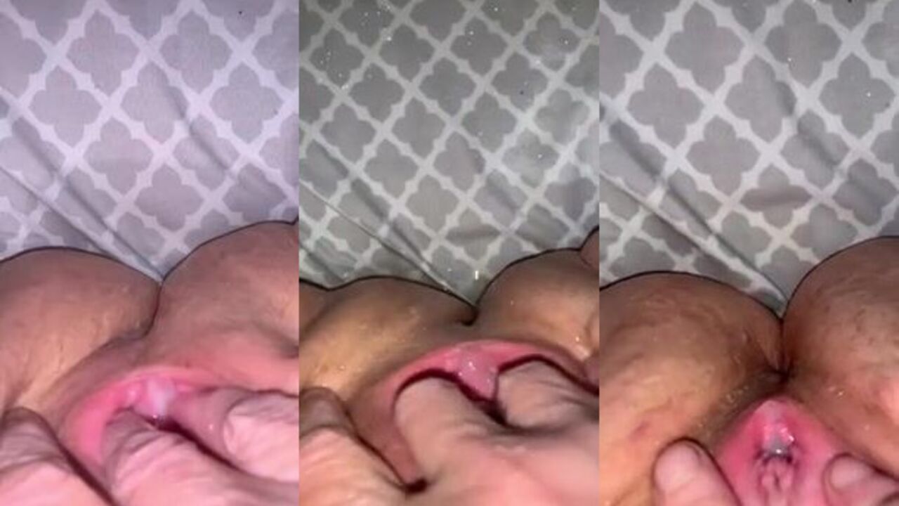 Get a close-up view of this wet and creamy pussy