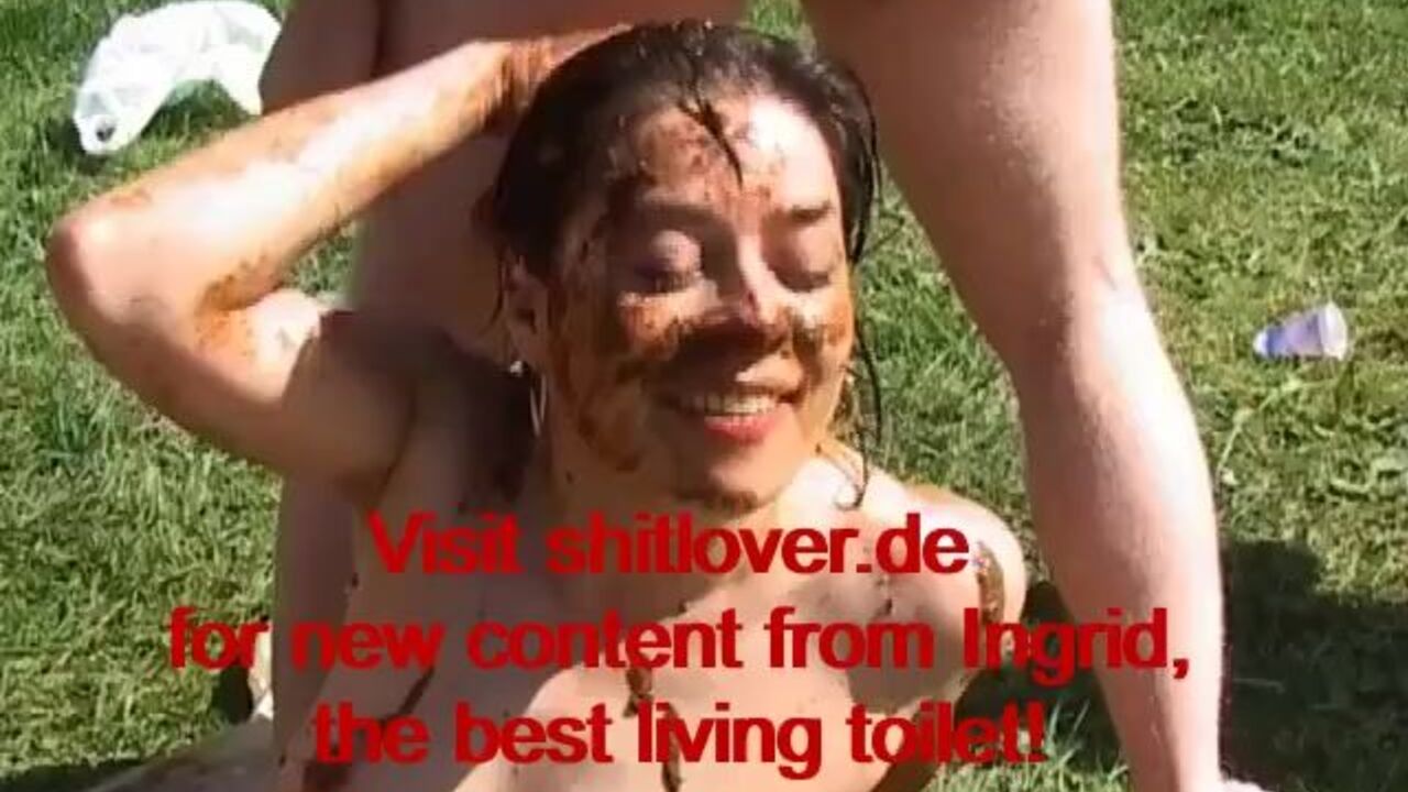 Watch Ingrid scat get pounded hard in a wild outdoor gangbang party