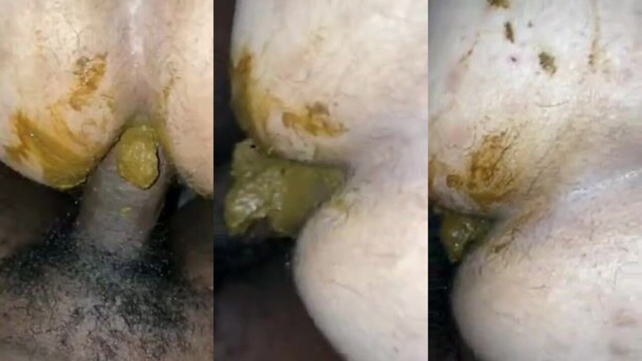Watch this dirty scat porn video of a guy fucking his girlfriend's ass with his own filthy mouth
