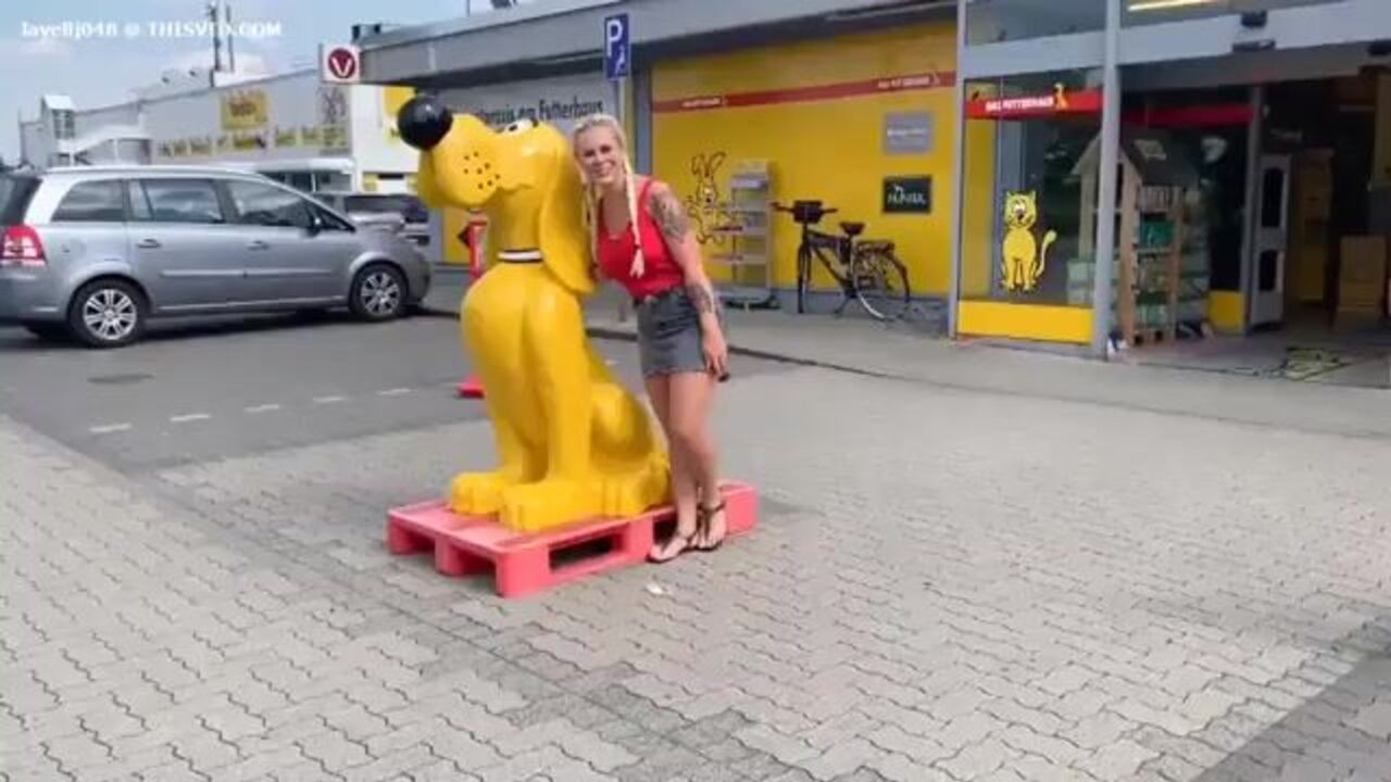 Watch these petite girls get their pussies stuffed in a kinky pet store