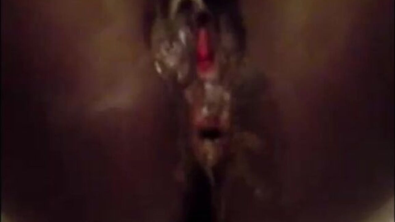 Watch this black slut scat up close and personal in her own filth