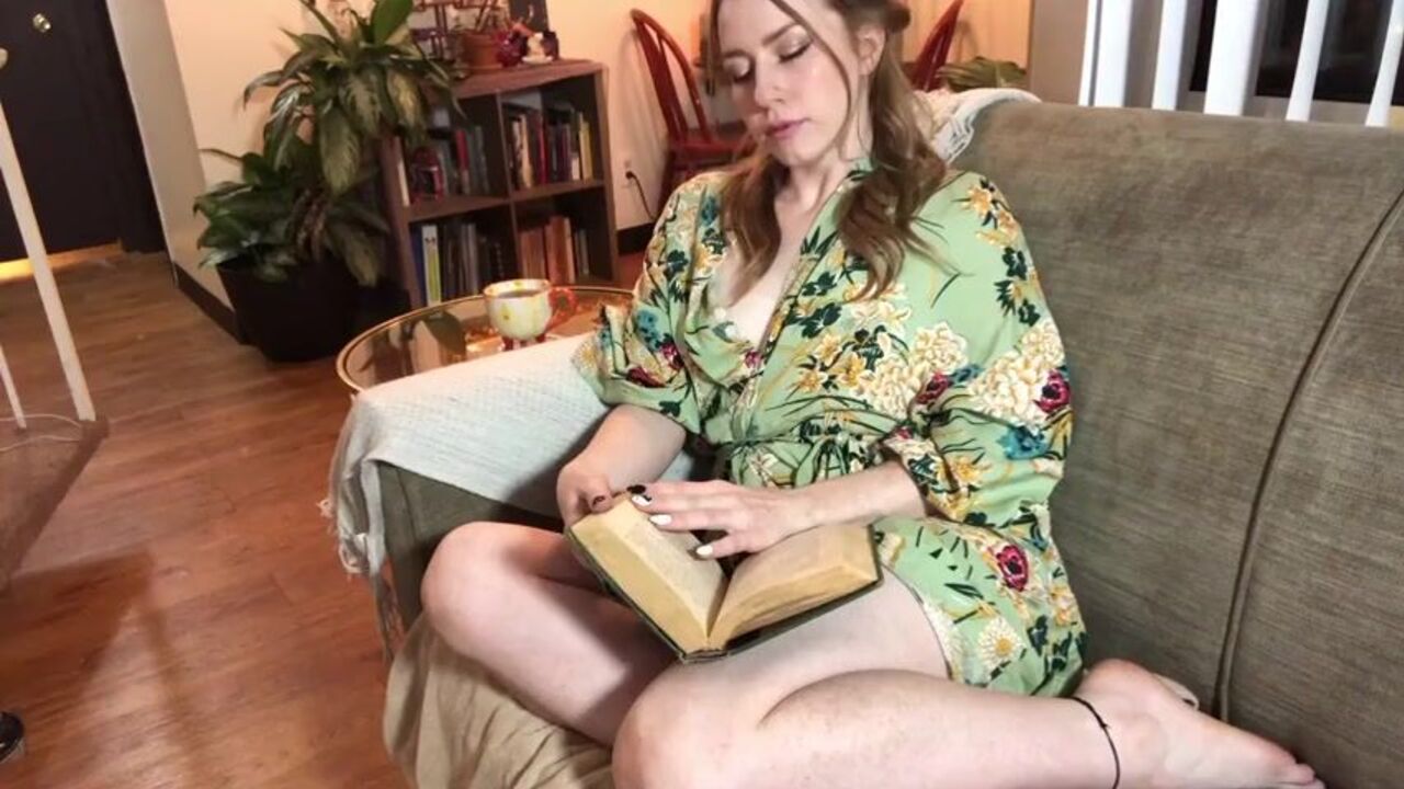 Watch this dirty bookworm get a scat treat while getting her ass pounded!