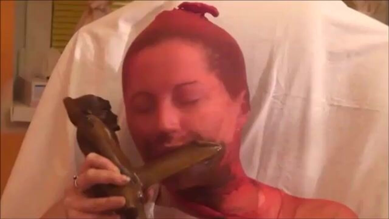 Watch this filthy slut get a taste of her own pee in a wild scat video