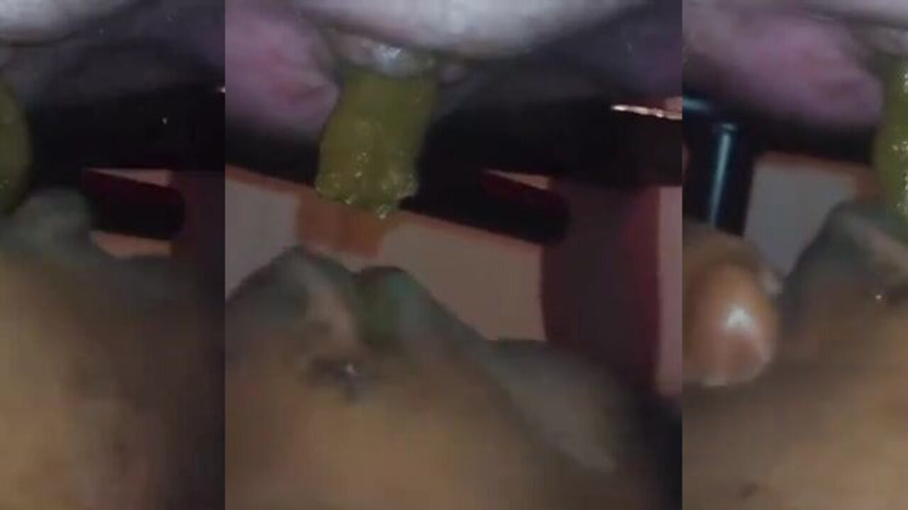 Watch as a Hungry Lesbian Scat Pimp Feeds and Eats her Hungry Lesbian Slave