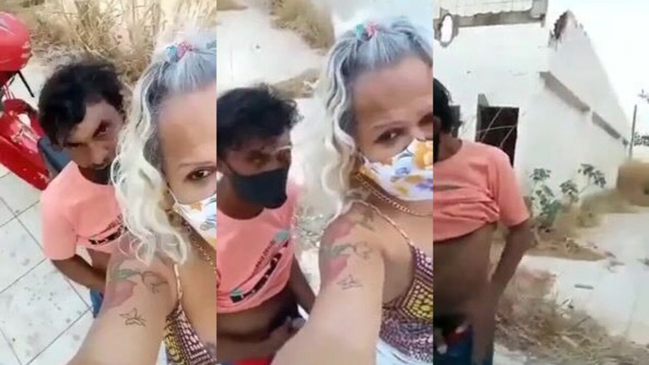 Shemale Shitting on Old Man's Face with her Scat Pussy