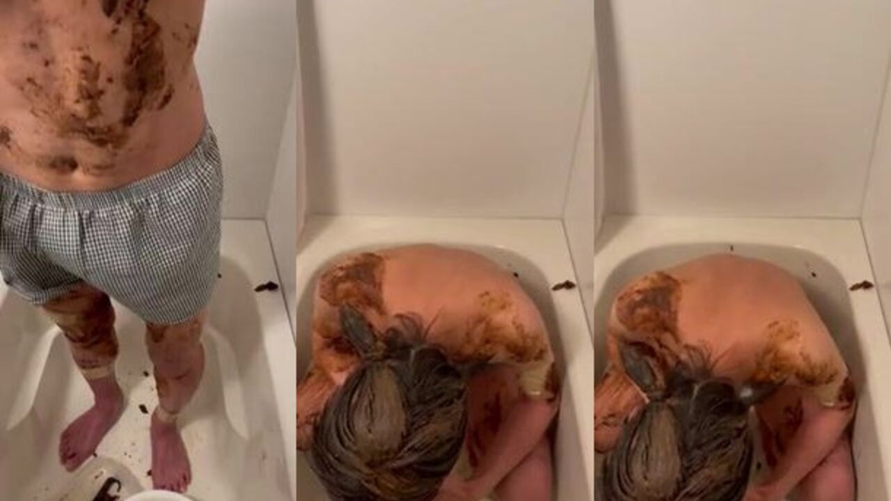Watch as this first-time Asian guy goes wild with his first load of scat!