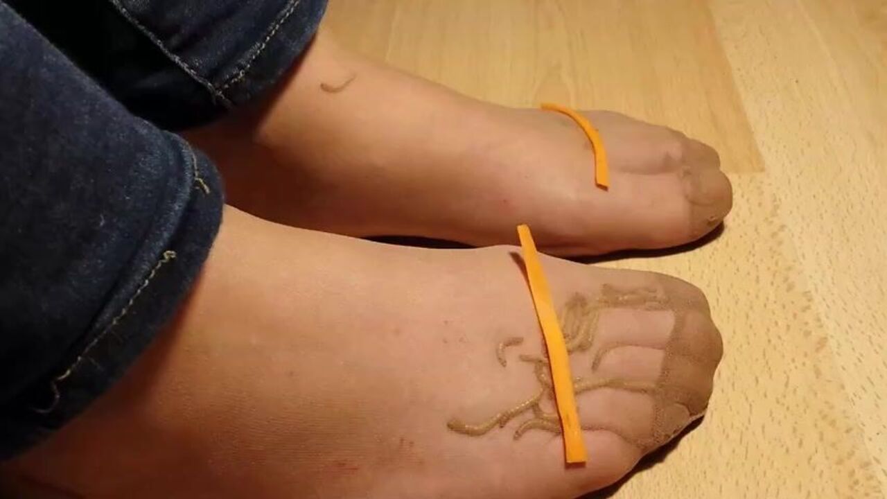 My Feet Get the Best of Me: Nylon Feet Tied Up and Eaten by a Worm