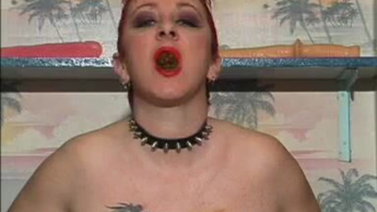 Watch this filthy scat porn video with a horny slut getting her pussy and ass stuffed